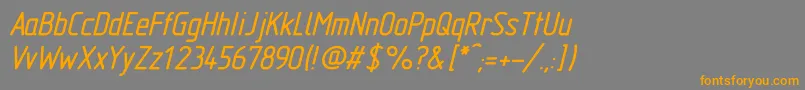 GostTypeABoldItalic Font – Orange Fonts on Gray Background