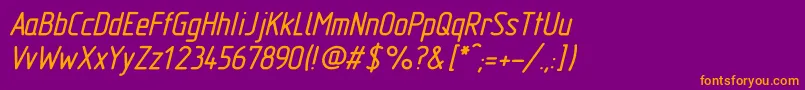 Шрифт GostTypeABoldItalic – оранжевые шрифты на фиолетовом фоне