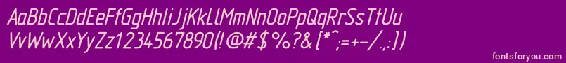 GostTypeABoldItalic Font – Pink Fonts on Purple Background