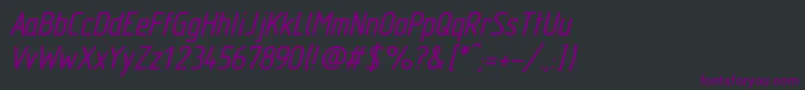 GostTypeABoldItalic Font – Purple Fonts on Black Background
