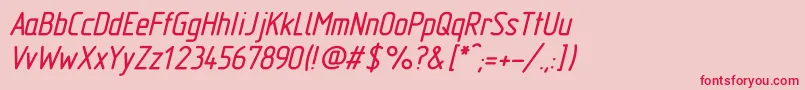 GostTypeABoldItalic Font – Red Fonts on Pink Background