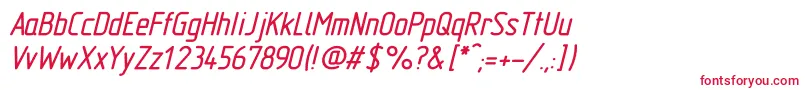フォントGostTypeABoldItalic – 赤い文字
