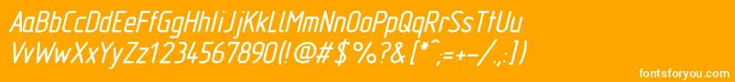 GostTypeABoldItalic Font – White Fonts on Orange Background
