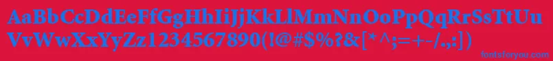 MinionLtBlack Font – Blue Fonts on Red Background