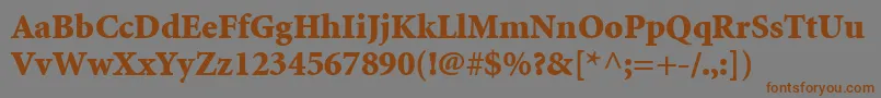 MinionLtBlack Font – Brown Fonts on Gray Background