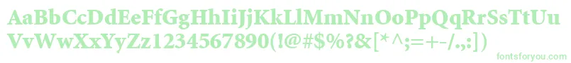 MinionLtBlack Font – Green Fonts on White Background