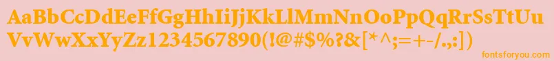 MinionLtBlack Font – Orange Fonts on Pink Background