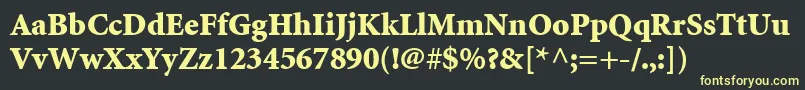 MinionLtBlack Font – Yellow Fonts on Black Background