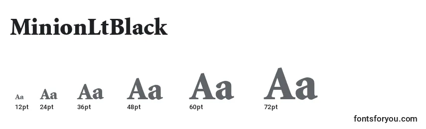 MinionLtBlack Font Sizes