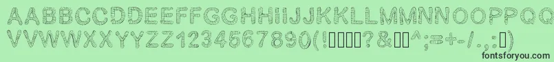 Gelstripped Font – Black Fonts on Green Background