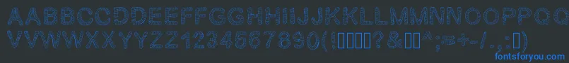 Gelstripped Font – Blue Fonts on Black Background