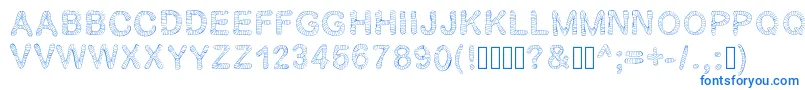 Gelstripped Font – Blue Fonts on White Background