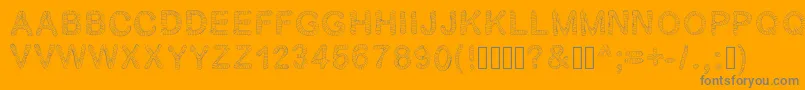 Gelstripped-Schriftart – Graue Schriften auf orangefarbenem Hintergrund
