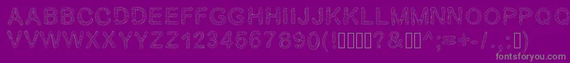 Gelstripped-Schriftart – Graue Schriften auf violettem Hintergrund