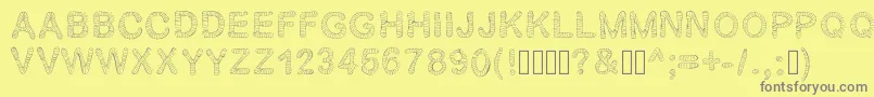 More about Gelstripped Font Gelstripped Font – Gray Fonts on Yellow Background