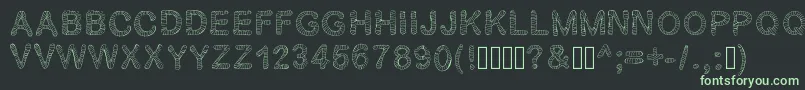 Gelstripped Font – Green Fonts on Black Background