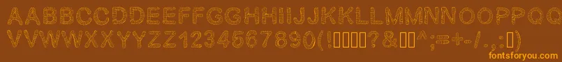 Gelstripped Font – Orange Fonts on Brown Background