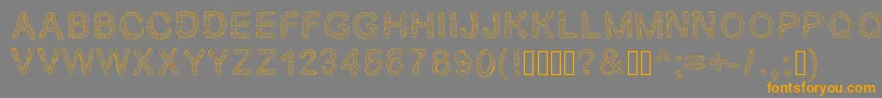 Gelstripped Font – Orange Fonts on Gray Background