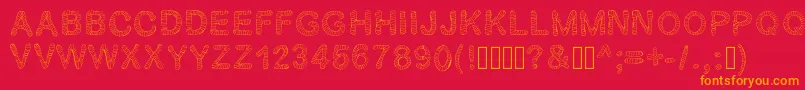 Gelstripped Font – Orange Fonts on Red Background