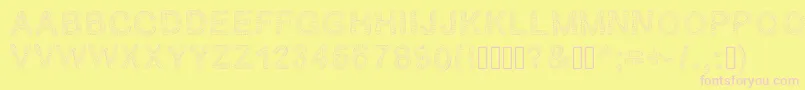 Gelstripped-Schriftart – Rosa Schriften auf gelbem Hintergrund