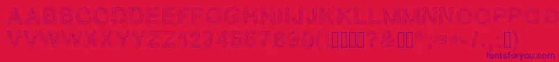 Gelstripped Font – Purple Fonts on Red Background