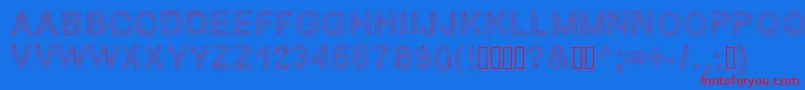 Gelstripped Font – Red Fonts on Blue Background