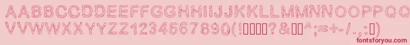 Gelstripped Font – Red Fonts on Pink Background