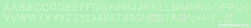 フォントGelstripped – 緑の背景に白い文字