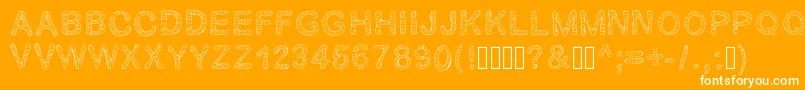 Gelstripped Font – White Fonts on Orange Background