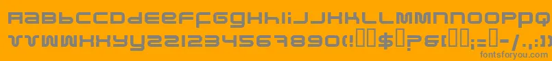 フォントPfuk – オレンジの背景に灰色の文字