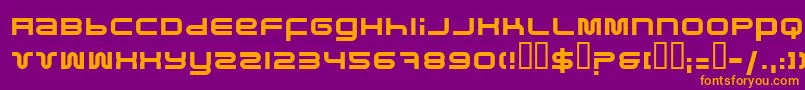 Pfuk Font – Orange Fonts on Purple Background