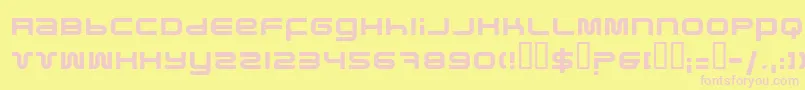 Pfuk Font – Pink Fonts on Yellow Background