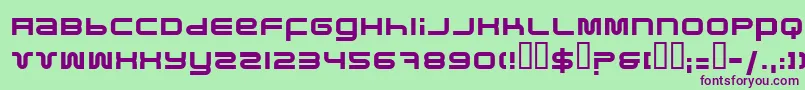 Pfuk Font – Purple Fonts on Green Background