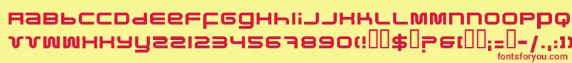 Pfuk Font – Red Fonts on Yellow Background
