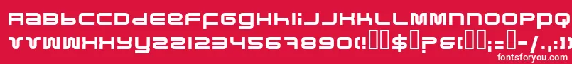 Pfuk Font – White Fonts on Red Background