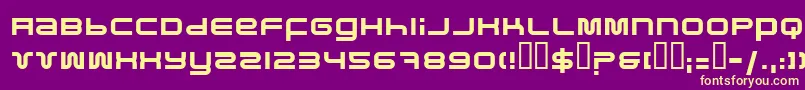 Pfuk Font – Yellow Fonts on Purple Background