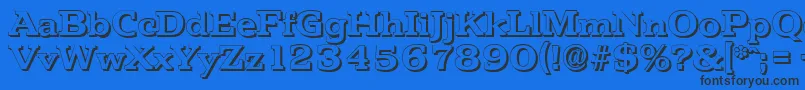 PenthouseshadowBold Font – Black Fonts on Blue Background