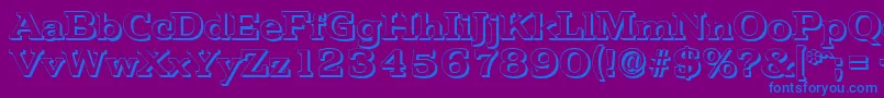 Шрифт PenthouseshadowBold – синие шрифты на фиолетовом фоне