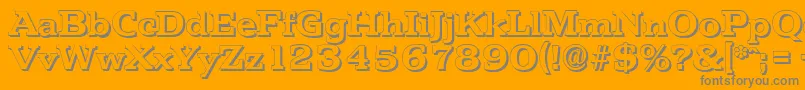 PenthouseshadowBold Font – Gray Fonts on Orange Background