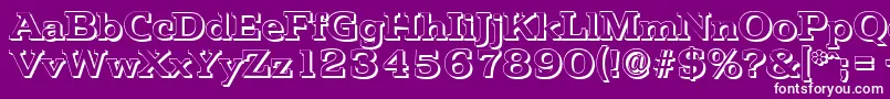 PenthouseshadowBold Font – White Fonts on Purple Background