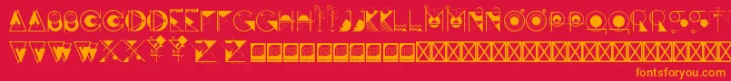 fuente Awakemind – Fuentes Naranjas Sobre Fondo Rojo