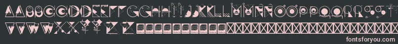 Awakemind-Schriftart – Rosa Schriften auf schwarzem Hintergrund