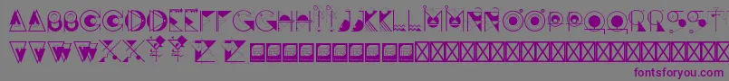 Шрифт Awakemind – фиолетовые шрифты на сером фоне
