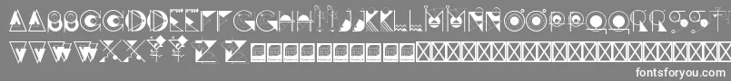 Awakemind-Schriftart – Weiße Schriften auf grauem Hintergrund