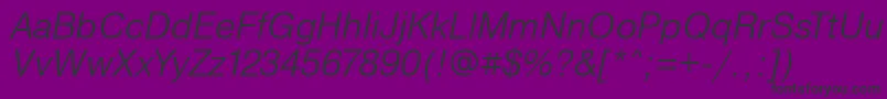 PragmaticaLightOblique Font – Black Fonts on Purple Background