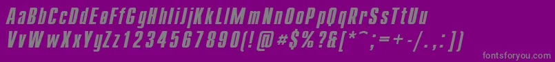 Compact.KzBoldItalic Font – Gray Fonts on Purple Background