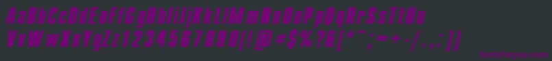 Compact.KzBoldItalic Font – Purple Fonts on Black Background