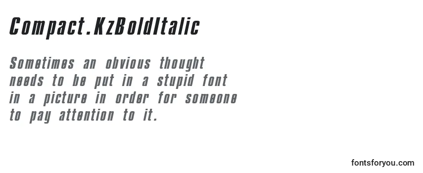 Compact.KzBoldItalic Font