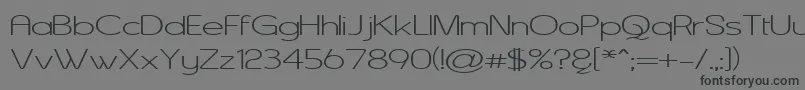 AsenineWide Font – Black Fonts on Gray Background