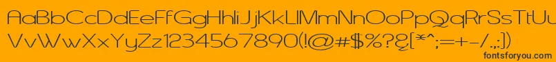 AsenineWide Font – Black Fonts on Orange Background